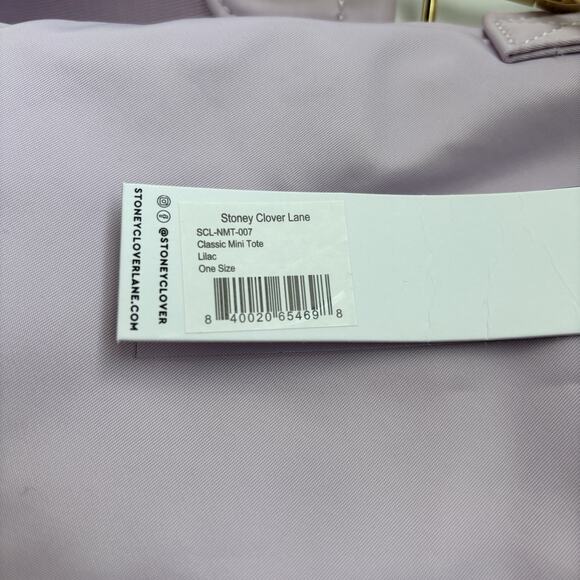 NWT Stoney Clover Lane Mini Tote Bag Grape Crossbody Strap - Small Flaw - Picture 3 of 16